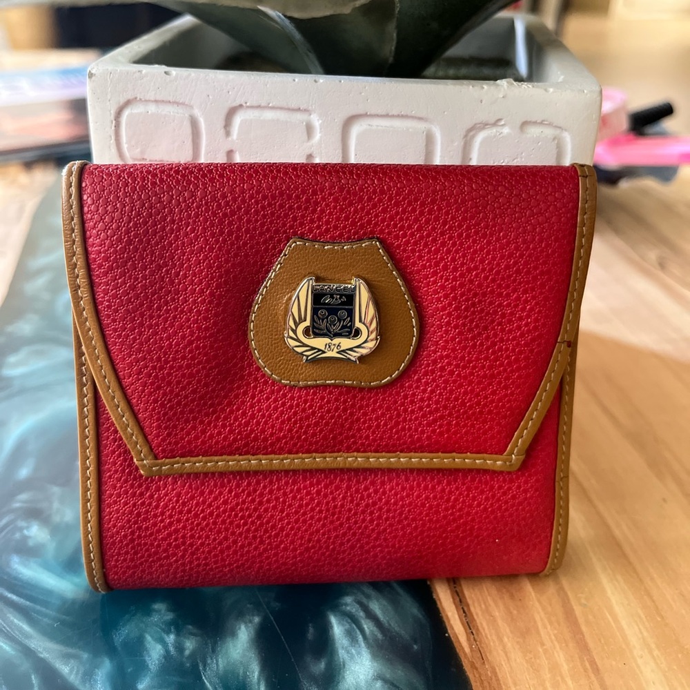 Lancel 1876 Paris Vintage Red Leather wallet